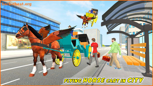 Flying Horse Buggy Taxi Driving Transport Game screenshot