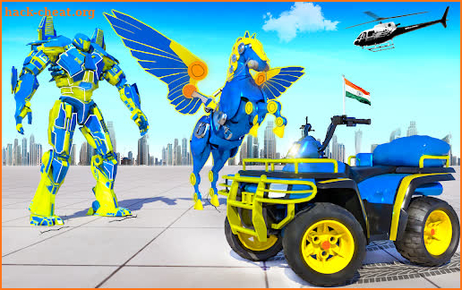 Flying Horse Robot ATV Quad Bike Transforming Game screenshot