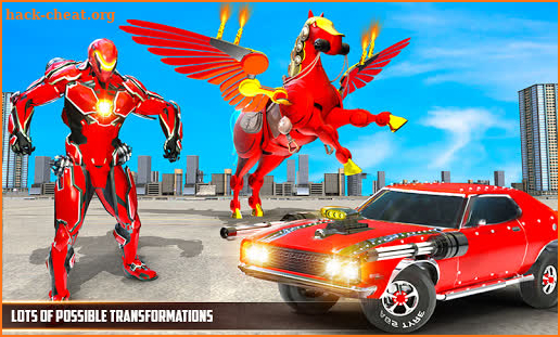 Flying Horse Transform Car: Muscle Car Robot Games screenshot