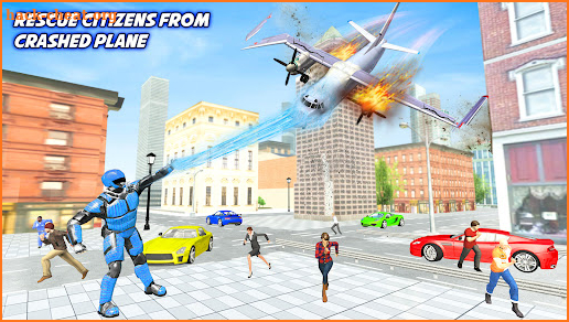 Flying Ice Robot Fighting Game screenshot
