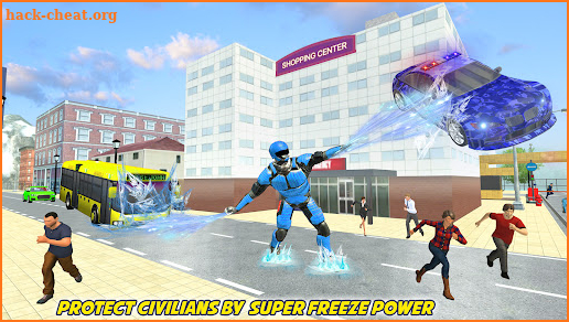 Flying Ice Robot Fighting Game screenshot