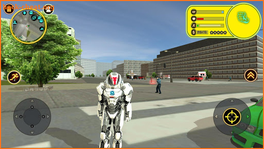 Flying Iron Hero Robot Battle City Crime screenshot