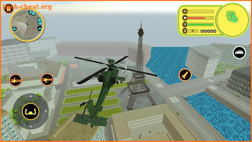 Flying Iron Hero Robot Battle City Crime screenshot