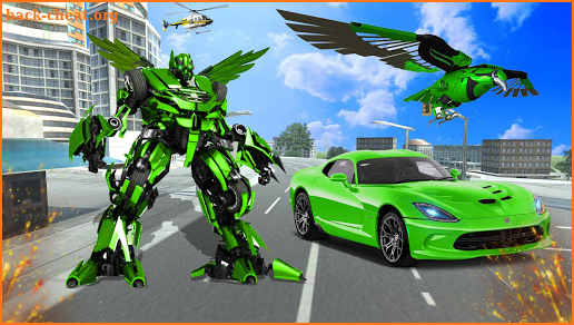 Flying Kite Robot Transform Robot Shooting Game screenshot