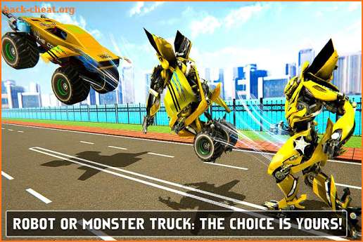 Flying Monster Truck- Car Robot Transforming Games screenshot