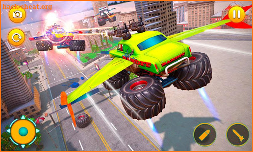 Flying Monster Truck Driving: Robot Transform Game screenshot