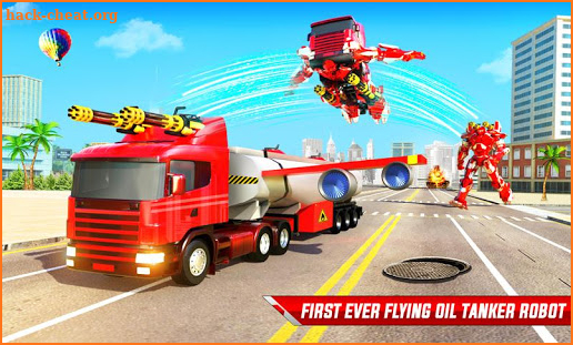 Flying Oil Tanker Robot Truck Transform Robot Game screenshot