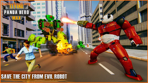 Flying Panda Robot Hero: Police Robot Attack screenshot