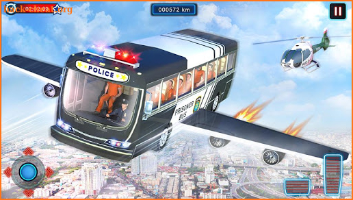 Flying Police Bus Prisoner Transport: Driving Game screenshot