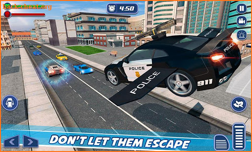 Flying Police Chase Car Driving Simulator screenshot