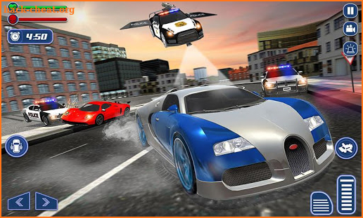 Flying Police Chase Car Driving Simulator screenshot