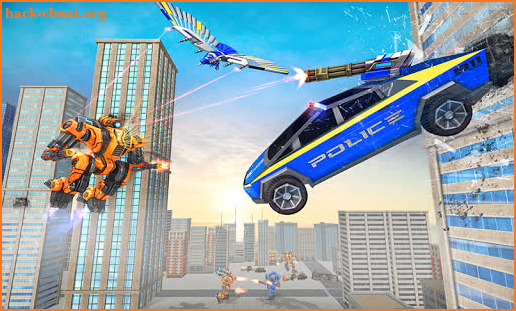 Flying Police Eagle Transform Cyber Truck Robot screenshot