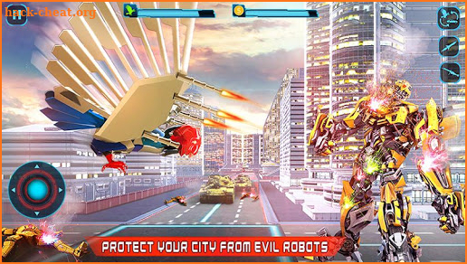 Flying Police Owl Robot Transform Car Robot Games screenshot