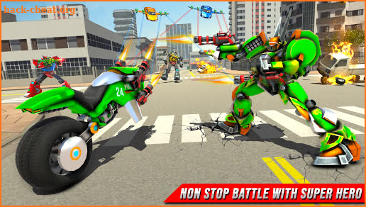 Flying Police Robot Car Games: Robot Bike Games screenshot