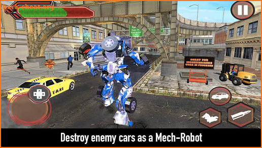 Flying Police Robot Car Transform: Flying Car Game screenshot