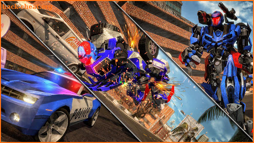 Flying Police Robot Fighting: Rope hero Crime City screenshot
