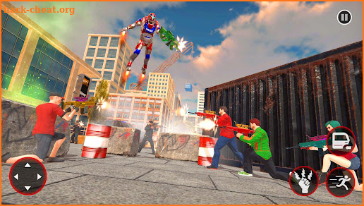 Flying Police Robot Rope Hero screenshot