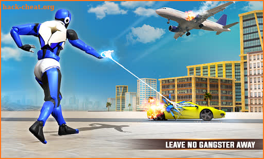 Flying Police Robot Rope Hero: Gangster Crime City screenshot