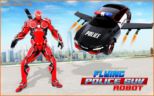 Flying Police SUV Car Transform Robot Game screenshot