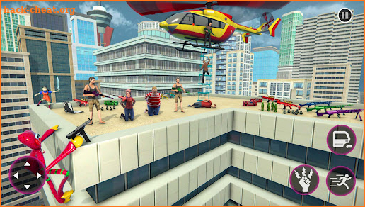 Flying Poppy Rope Hero Game 3D screenshot