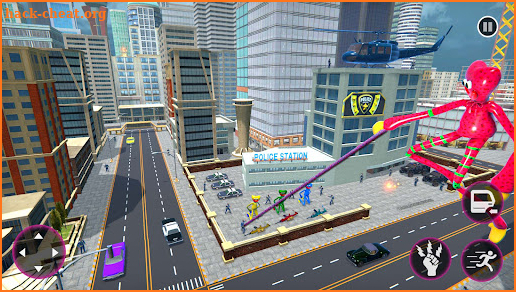 Flying Poppy Rope Hero Game 3D screenshot