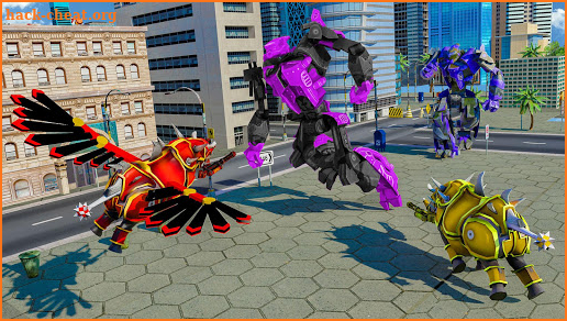 Flying Rhino Robot Transform: Robot War Games screenshot
