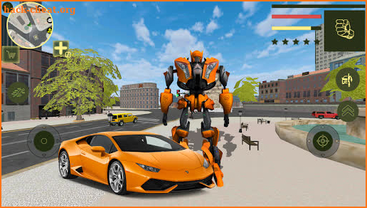 Flying Robot Car Transform Simulator Robot Games screenshot