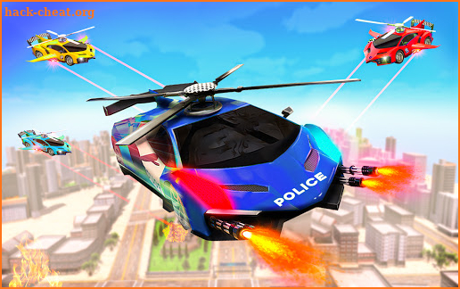 Flying Robot Car Transform War - Police Robot Game screenshot