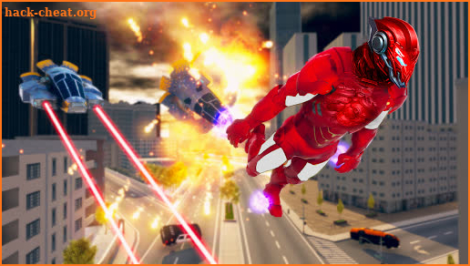Flying Robot Crime City Rescue - Iron Robot Games screenshot