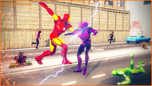 Flying Robot Crime City Rescue - Iron Robot Games screenshot