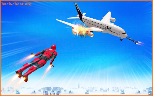 Flying Robot Hero: Flying Superhero Robot Rescue screenshot