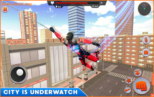 Flying Robot Ninja Rope Hero: Gangster Crime City screenshot