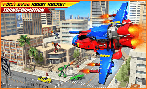 Flying Robot Rocket Transform Robot Shooting Games screenshot