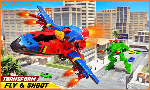 Flying Robot Rocket Transform Robot Shooting Games screenshot