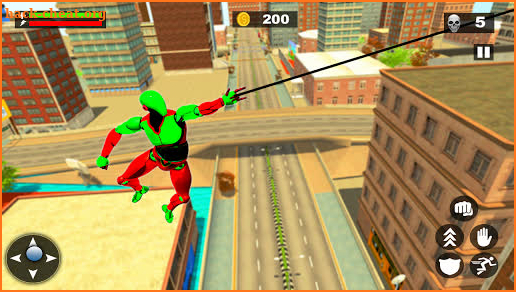 Flying Robot Rope Hero - Gangster Crime Simulator screenshot