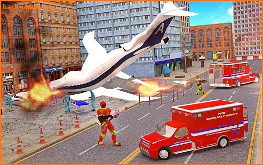 Flying Robot Rope Hero: Grand City Rescue Mission screenshot