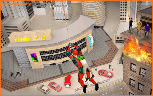 Flying Robot Rope Hero: Grand City Rescue Mission screenshot
