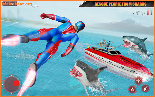 Flying Robot Superhero: Rescue City Survival Games screenshot