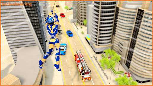 Flying Rope Hero Robot Game: Gangster Crime City screenshot