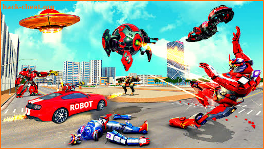 Flying Snake Robot Car Games screenshot