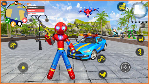 Flying Spider Stickman Rope Hero Gangster Crime screenshot