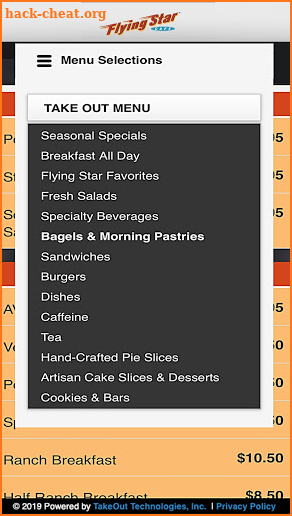Flying Star Cafe Online Ordering screenshot