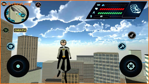 Flying Stickman Bat Rope Hero screenshot