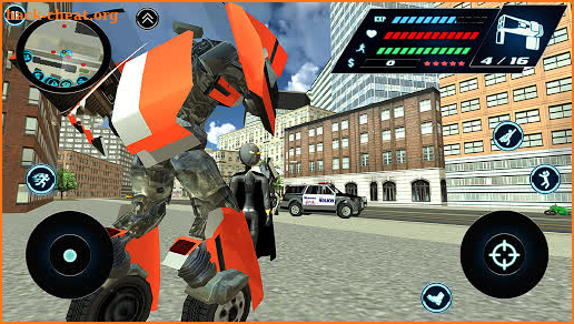 Flying Stickman Panther Rope Hero Crime City screenshot
