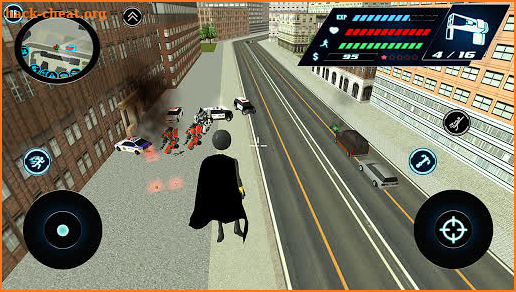Flying Stickman Panther Rope Hero Crime City screenshot