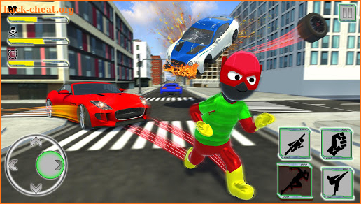 Flying Stickman Speed Robot Hero screenshot