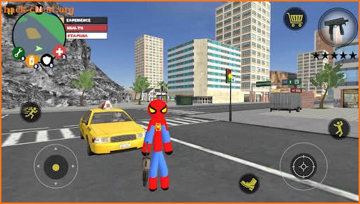 Flying Stickman Super Rope Hero Gangstar mafia screenshot
