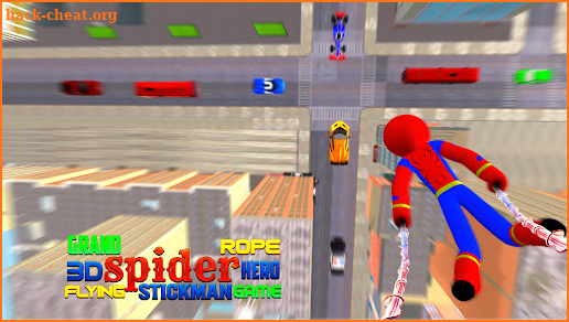 Flying stickman superhero fight screenshot