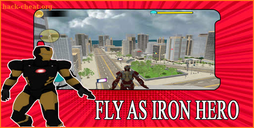 Flying Super Iron Hero Of Crime City Rescue Game screenshot