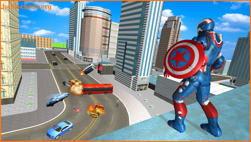 Flying Superhero Captain Robot Crime City Battle screenshot